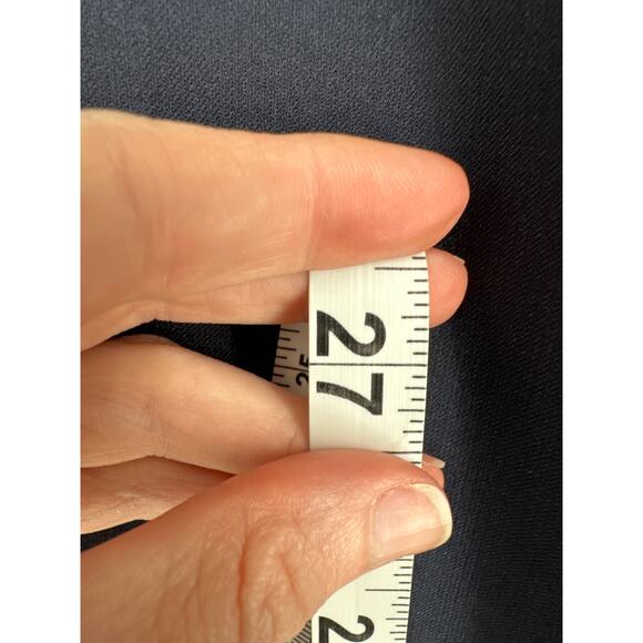 Never Fully Dressed Pants Women 8 Navy Blue High Rise Straight Stretch Zip Ankle - Picture 8 of 10